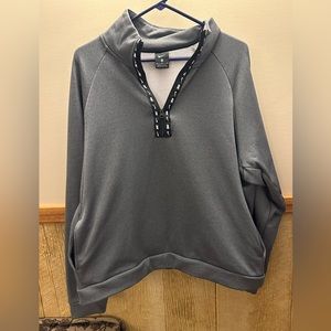 Nike Gray Quarter-Zip Pullover with Black Trim